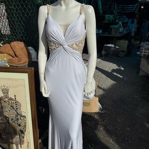 Terani Couture White and Gold Bridal Dress